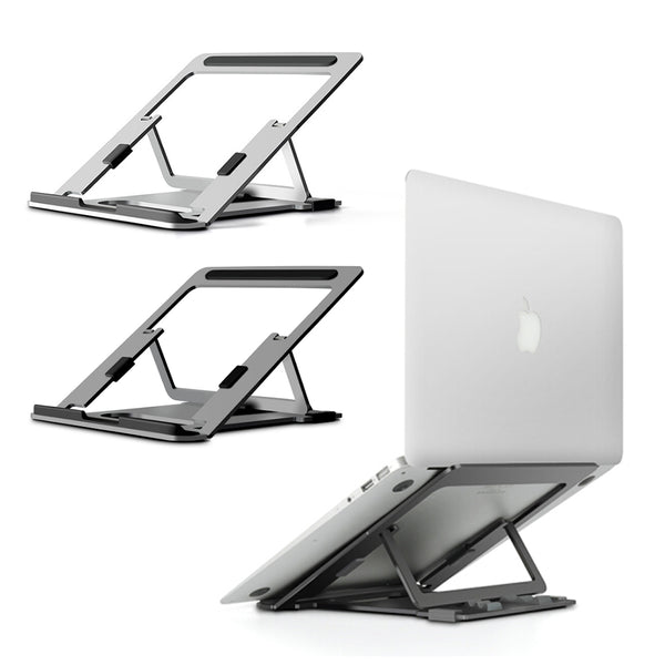 ノートパソコン スタンド 折りたたみ アルミニウム製 Macbook Proや Macbook Airはもちろん、大型ノートPCも幅広く対応