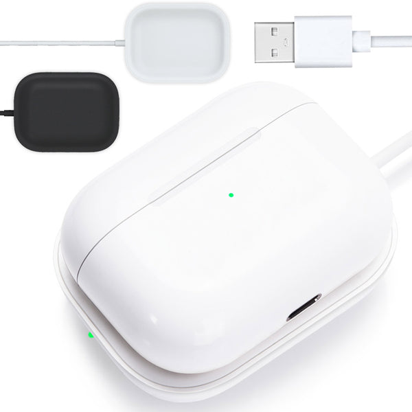 AirPods2 / AirPods Pro / AirPods Pro 2用ワイヤレス充電器 ホワイト/ブラック 過充電防止 5W急速充電 チャージャー